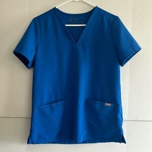 Figs womens scrubs set top S bottoms XS blue technical collection